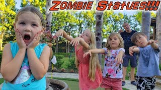 Statues and Infected Outdoor Games for Kids! Last One Caught Moving Wins!!