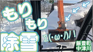 【除雪】🚜✨パワーショベルの凄技！迫力満点＆繊細な雪かき作業⛄【雪堀】＃18