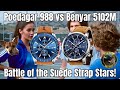 Poedagar 988 vs Benyar BY5102M Chronograph Watch Suede Strap Comparison