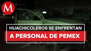 Enfrentamiento entre Huachicoleros y personal de Pemex en Querétaro