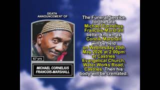 Michael Cornelius Francois-Marshall ~ Short Obituary