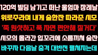 반전 신청사연 120억 빌딩남기고 떠난 울엄마 장례날 위로주라며 술한잔 따라준 시모 시모가 수상해 술잔바꾸자 다음날 충격반전 펼쳐지는데실화사연사연낭독드라마라디오사이다