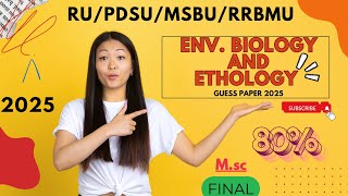 M.SC FINAL YEAR MOST IMPORTANT QUESTIONS ll ENVIRONMENT BIOLOGY \u0026 ETHOLOGY [RU 2025]