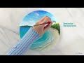 easy tropical beach painting with acrylic summer seascape painting idea