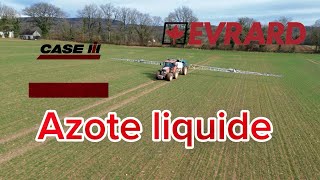 Azote liquide avec￼ CASE IH CVX 1170🔴 et Evrard meteor  36 mètre 🤠