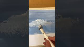 Easy cloud painting hack☁️🎨 #art #artist #painting #tutorial #easy #howto #arttips #clouds