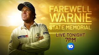Shane Warne Memorial Live Stream: MCG Service To Remember Cricket Legend | 10 News First