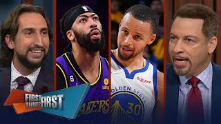Lakers drop Game 2 vs. Warriors, Steph & Klay combine for 50 Pts in win | NBA | FIRST THINGS FIRST