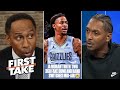 FIRST TAKE | Stephen A. reacts to Ja Morant's 306 fake dunk and hand switch in Grizzlies win vs Nets