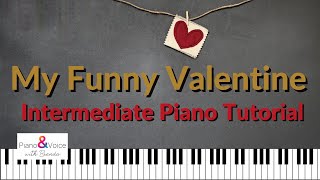 How to Play My Funny Valentine on Piano - Intermediate version