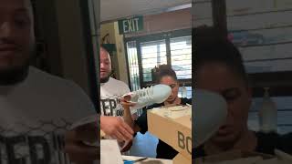 Carlos @frujuiceathletics does unboxing for Islam Makhachev at AKA