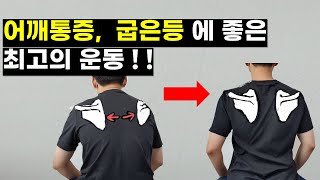 어깨통증, 굽은등에 좋은 최고의 마사지와 운동 l 일자어깨 l이쁜어깨 l거북목 l 일자목