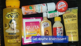 Gel douche éclaircissant l'abijanaise, skin free,  gel douche lemon,dop shampoing, #glutationepoudre