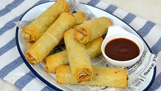 Rollitos de pollo barbacoa con pasta filo ¡Fáciles y deliciosos!