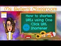 How to shorten URLs using One Click URL Shortener | Clang Bellen