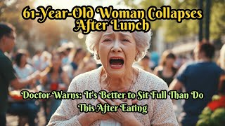 61-Year-Old Woman Collapses After Lunch – Doctor Warns: It's Better to Sit Than Do Tis After Eating\