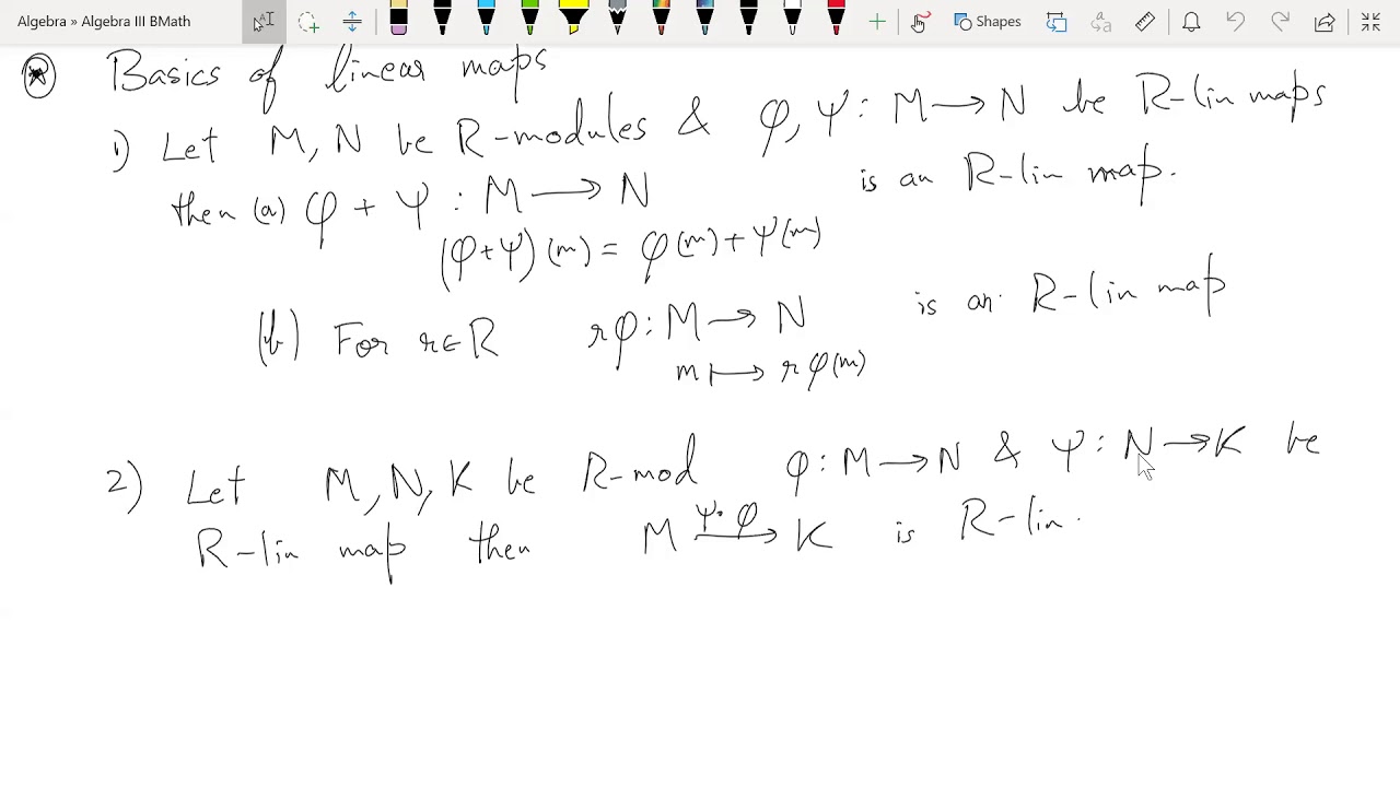 BMath Algebra III: Rings And Modules - Lecture 25 - YouTube