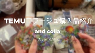 【ASMR/4K】TEMUコラージュ購入品紹介/scrapbooking/journl  ラベルプリンターも届きました❤️