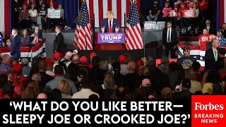 WATCH: Trump Polls Campaign Crowd On Nickname For Biden And Is Surprised By The Response
