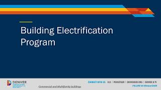 Module 7: Building Electrification Program