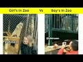 Girl's Vs Boy's In Zoo 😂😂 | Funny Clip | Funny videos | NewInYoutube