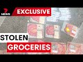 Shoplifters busted selling stolen groceries on the street | 7NEWS