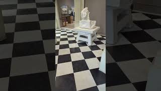 checkerboard floor