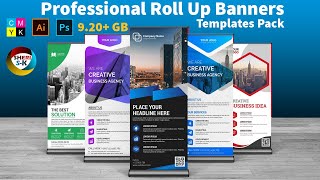 RollUp Banners Templates Pack Download In PSD Files With CMYK Color |Sheri Sk|