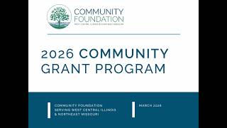 2026 Community Grant Applicant Information Session