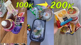 Mukbang | Combo 100k đến 200k mua được gì tại cửa hàng tiện lợi, Vietnam convenience store