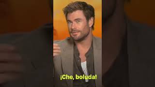 Anya Taylor Joy y Chris Hemsworth diciendo Che Boluda te van a divertir! #anya #furiosa #hemsworth