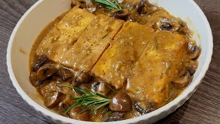 My favourite vegan Christmas recipe for when I'm not cooking for a crowd!《Creamy Mushroom \u0026 Tofu》