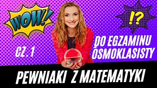 🆕💥Pewniaki na egzamin ósmoklasisty z matematyki część I 2024, Egzamin 2024