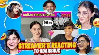 Streamer's Reacting on @adarshuc /@PAYALGAMING Reaction's on adarsh singh||Best Pickup lines