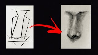 How to draw nose for Beginners-EASY WAY TO DRAW A REALISTIC NOSE-Freehand sketch-5-Ajanya arts
