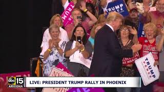 WALKS OUT! President Trump Takes Stage To "Proud To Be An American"