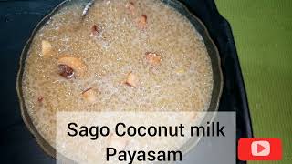 ஜவ்வரிசி தேங்காய் பால் பாயாசம்|Sago Coconut milk Payasam|Simple Food Recipes|