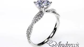 Sylvie Twisted Diamond Engagement Ring-S1523