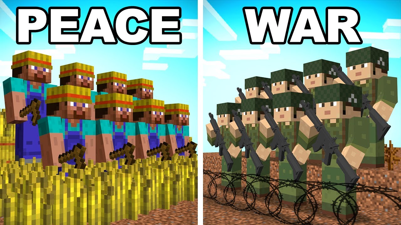 I Made 100 Players Simulate War In Minecraft Youtube