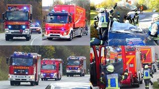 [Schwerer Verkehrsunfall] Erweiterter Rüstzug Freiwillige Feuerwehr Ottobrunn | Einsatzübung BF-Tag