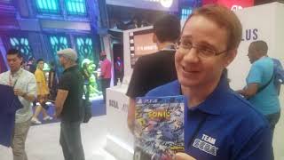 SEGAbits at E3 2019: Aaron Webber Given Signed Team Sonic Racing From Sonic Revolution Event