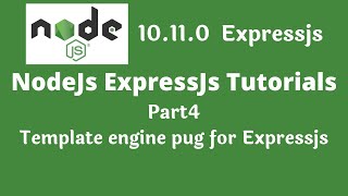 Nodejs tutorial: template engine pug for expressjs part4