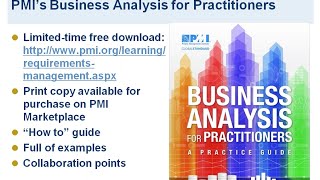 IIBA's BABOK Guide and PMI's Business Analysis for Practitioners Guide