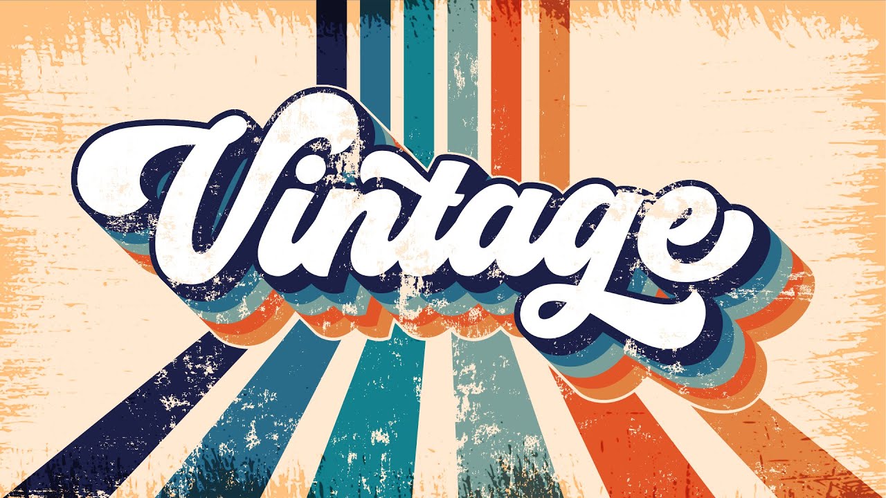 Vintage Retro Text Effect Adobe Illustrator Tutorial Youtube