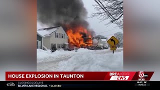 House explosion, fire raging in Taunton, Mass.