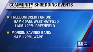 Communities hosting shredding events across western Massachusetts