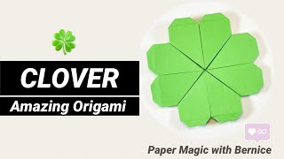 Origami Lucky clover 🍀 | DIY Paper leaf clover | Shamrock