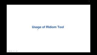 icse tool demo: RIdiom