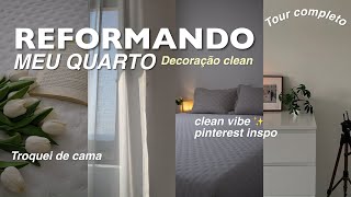 Reformando meu quarto 🪞| troquei minha cama (decoração clean + comprinhas) tour completo ✨