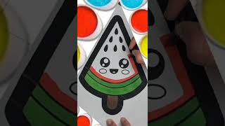 How to Draw and Color a Watermelon drawing #shorts #trending #viral #drawingforbiginners #kids #art